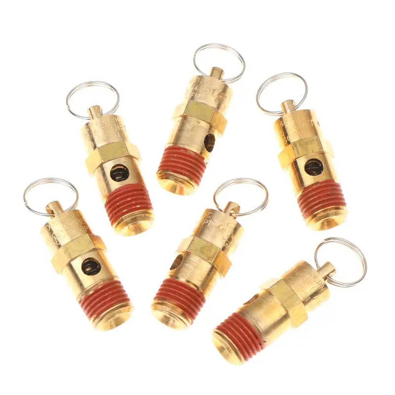 1/4'' Male NPT Air Compressor Relief Pressure Safety Valve Threaded Inlet Connection 125PSI-270PSI Pressure Valve Safety Valve
