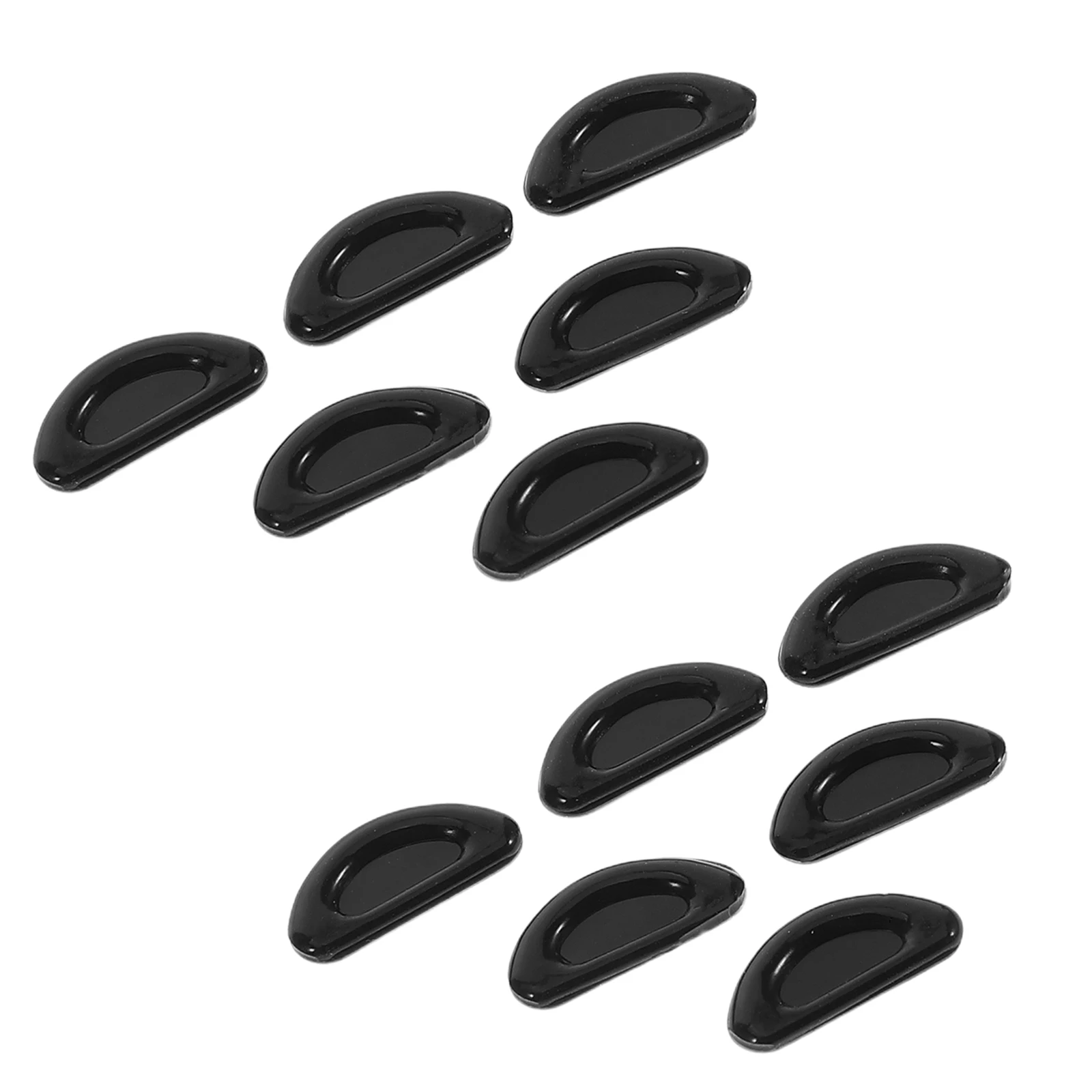 

20pcs Anti-Slip Silicone Nose Pads For Glasses D-Shaped Adhesive Eyewear Cushions Comfortable Universal Replacement Black Labor