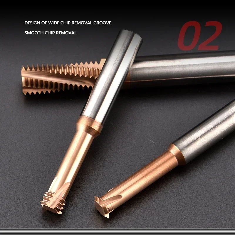 

CNC HRC60 Carbide Single Tooth Thread Milling M1 M1.2 M1.4 M1.6 M1.8 M2 Machine end Mill Cutters M10 M12 M14 M16 Thread Milling