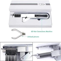 6D Hair Extension Machine 10 Row Professional No-Trace Hair Extension s Tool 100% Real Human Hair Clip Buckle per Salon