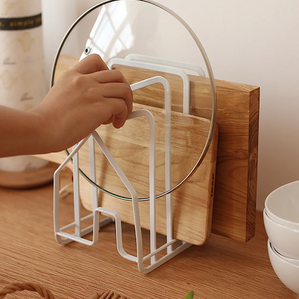 

Kitchen Rack Cutlery Organizer Pot Lid for Lids Storage Desk Multifunctional Cover Stainless Steel Rest Stand Pan