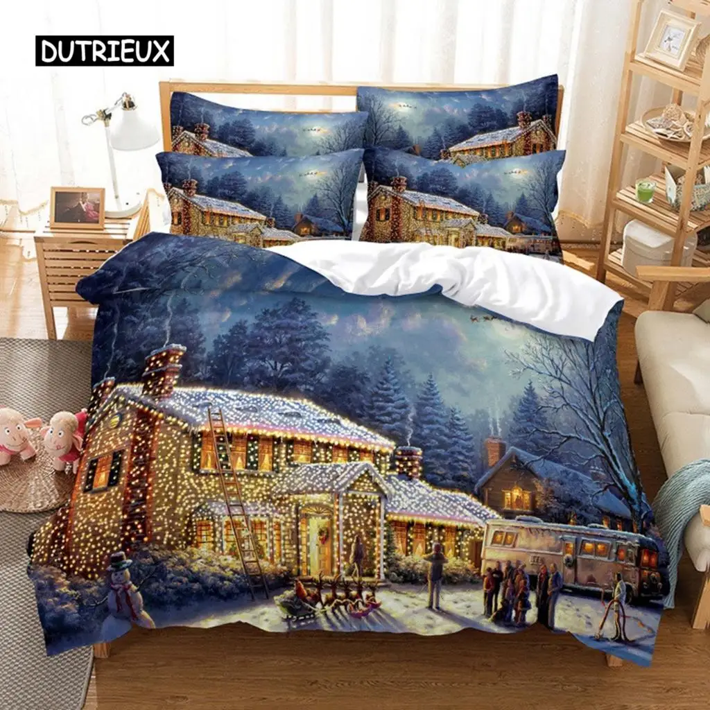 

Snow Scene Bedding Set Duvet Cover Sets 3d Bedding Digital Printing Bed Linen Queen Size Bedding Set Fashion Design