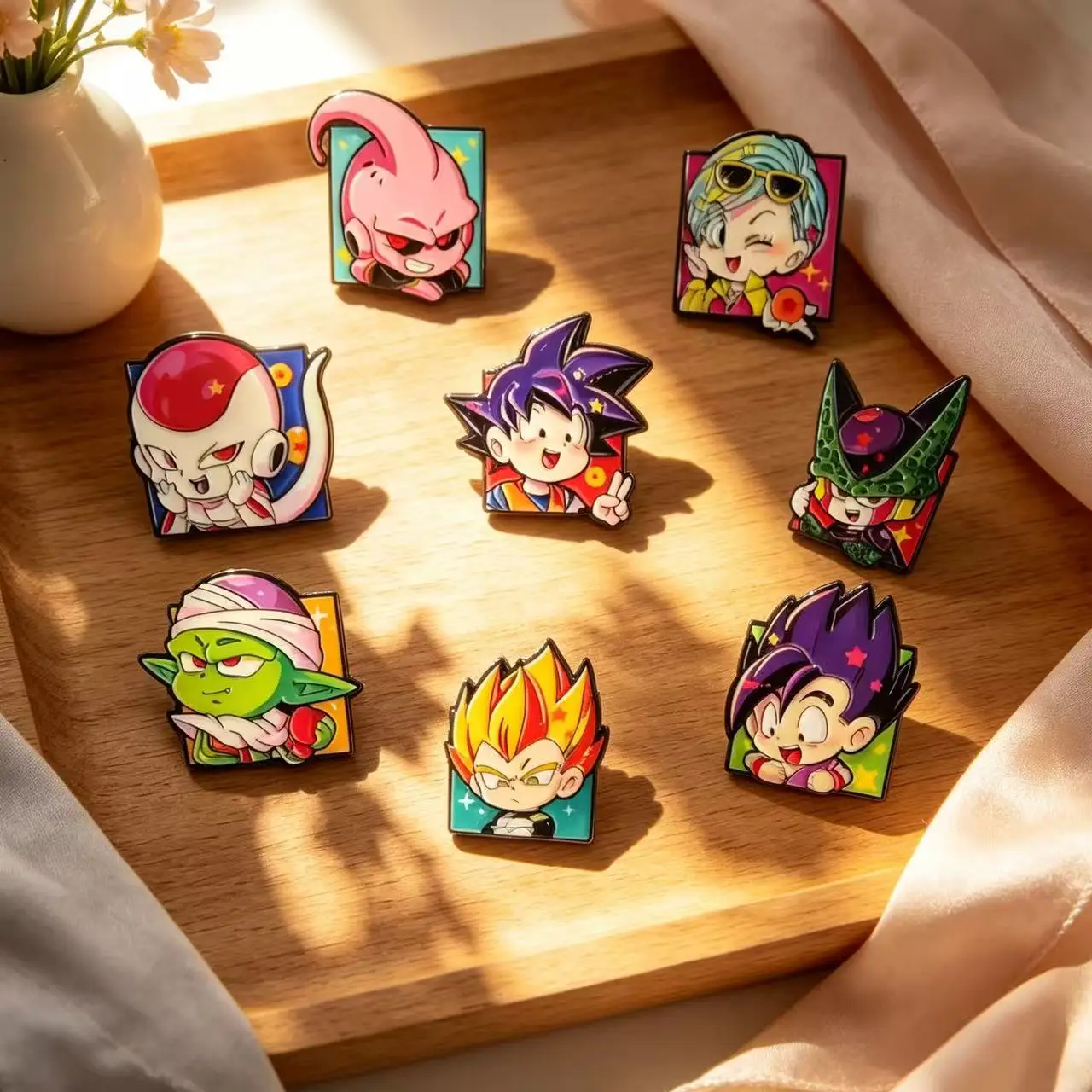 4/8pcs Cool Anime  Enamel Pin Badge Cartoon Character Badge Backpack Decoration Cosplay Accessory Collectible Gift