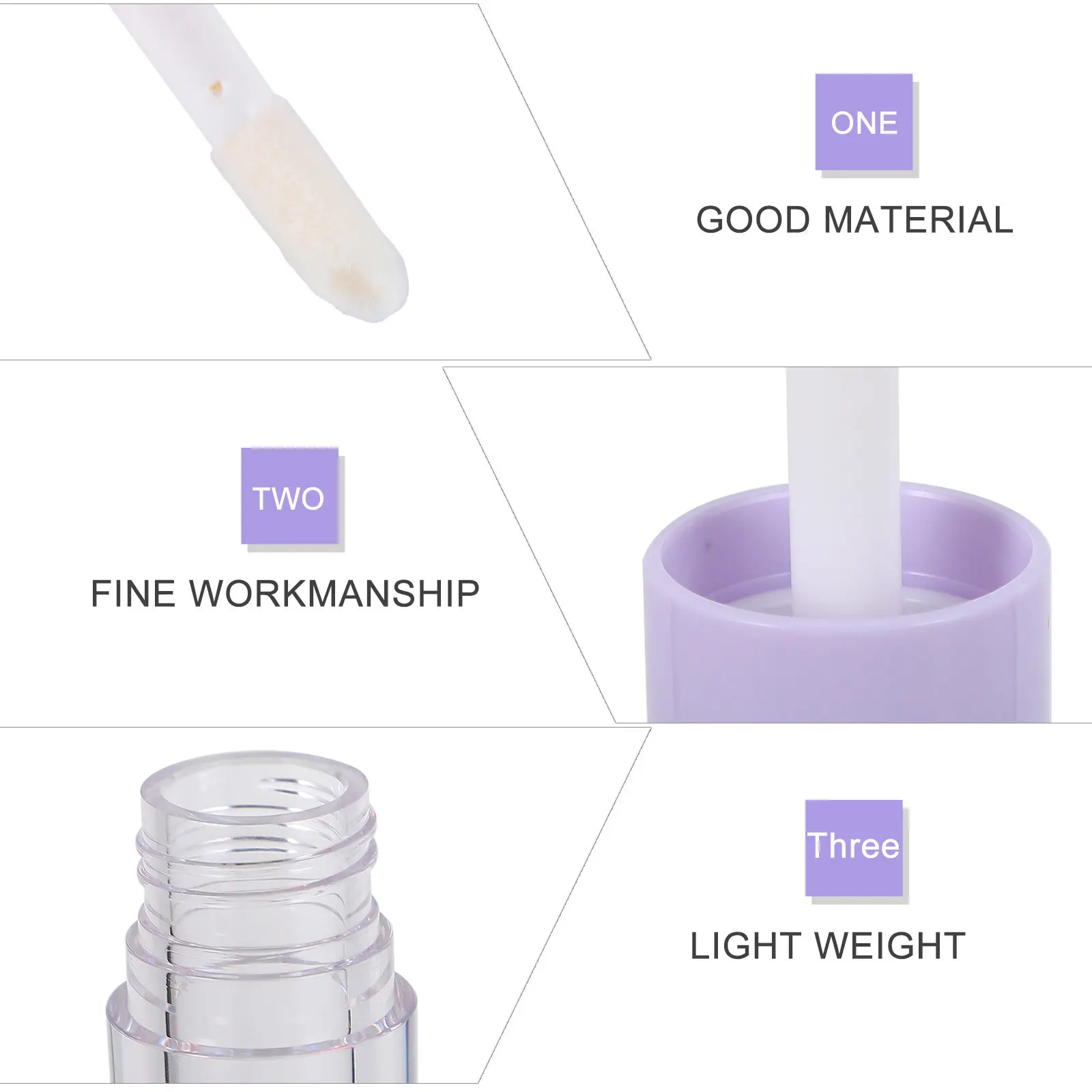 10개 6ml 립글로스 튜브 빈 투명 여행용 병 브러시 포함 DIY 립 오일 밤 액체 블러쉬 휴대용 내구성