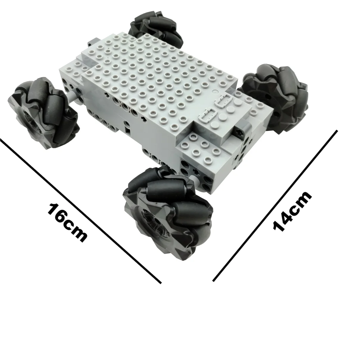 Mecanumホイール,全方向性4wd車,4つのエンジンタンク,掘削機のシャーシ,電気rcおもちゃを備えた技術的な電気ビルディングブロック