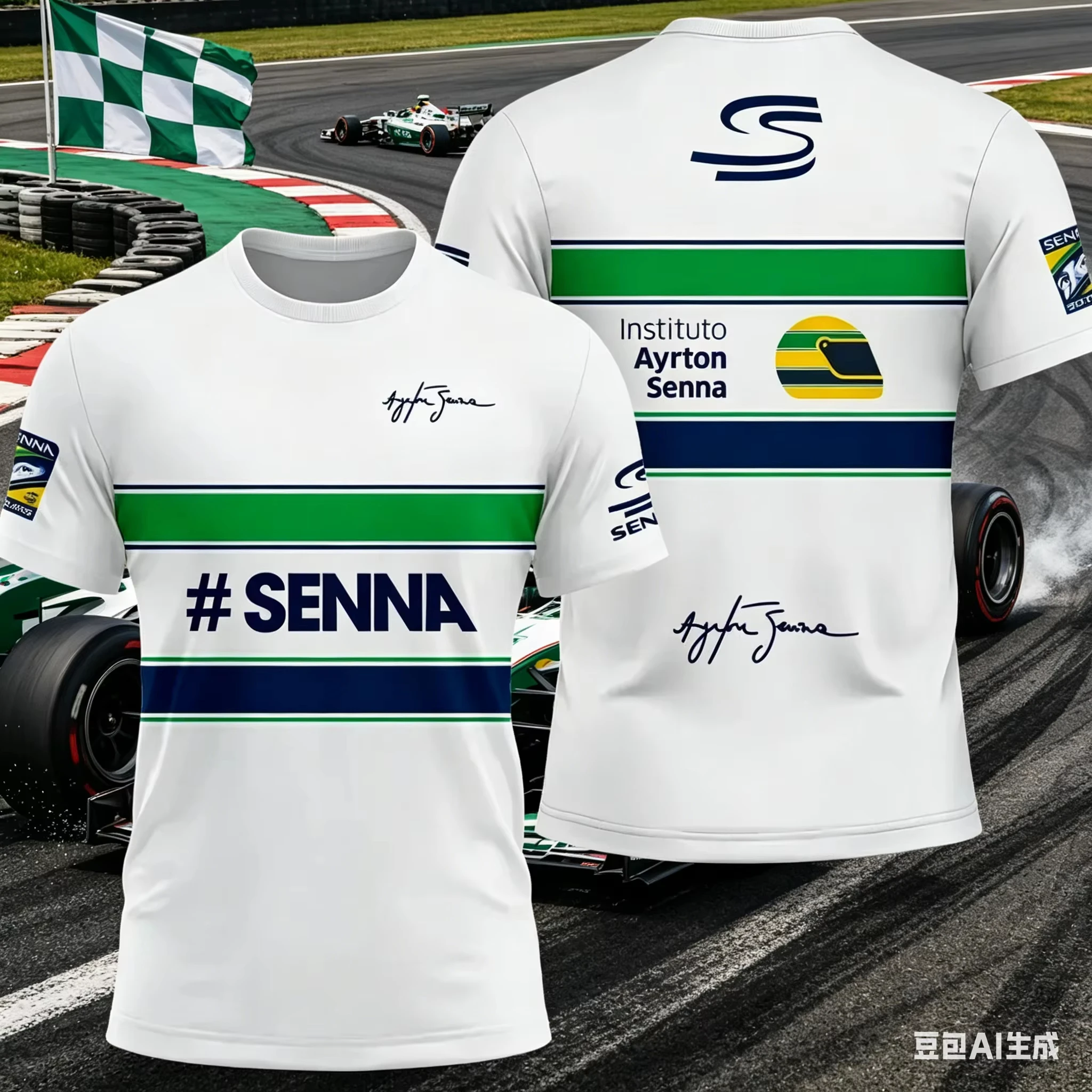 2026 Summer New Design  Senna 3D Casual Sports Children's T-shirt Racing Enthusiast Fan Exclusive Breathable Short Sleeve