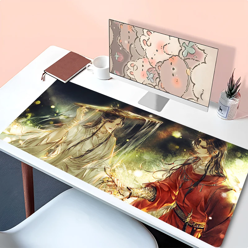 Mouse Pad Accessories Keyboard Pad Office Desk Mat Anime Mousepad Natural Rubber Anti Slip Gaming Tian Guan Ci Fu Extended Pad