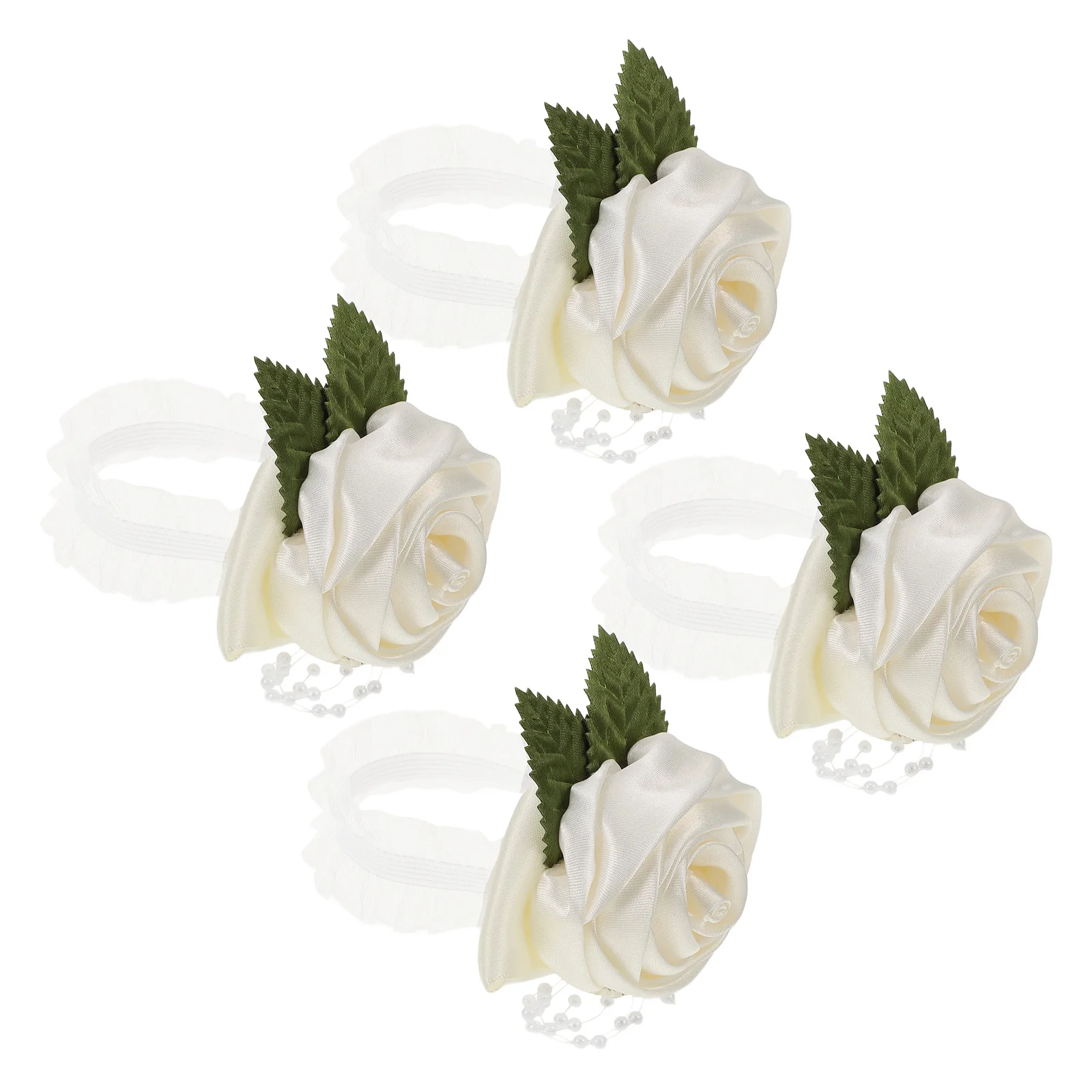 4 قطعة صدر المعصم زهرة اصطناعية وصيفة الشرف سوار حفل زفاف الزفاف الأزهار السوار اكسسوارات الديكور #2