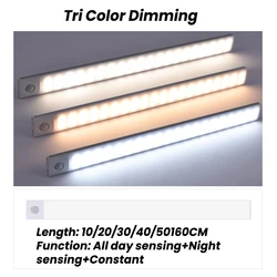 LED Motion Sensor Light Night Light USB Rechargeable Light Cabinet Wardrobe Lamp Staircase Backlight For Kitchen