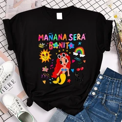 Manana Sera Bonito T-Shirt Woman Short Sleeve Karol G Merch Music Tomorrow Will Be Nice T Shirt Trending Sirena Tees Streetwear