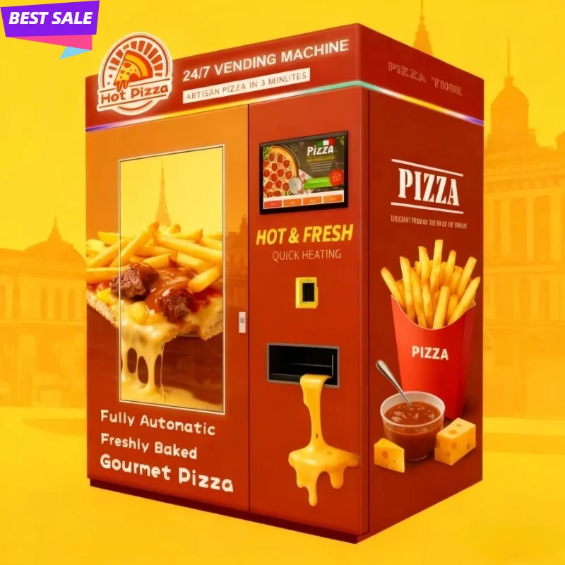 European Standard Automatic Pizza Vending Machine 24 Hours Self-Service Pizza Kiosk Ready for Export Customized