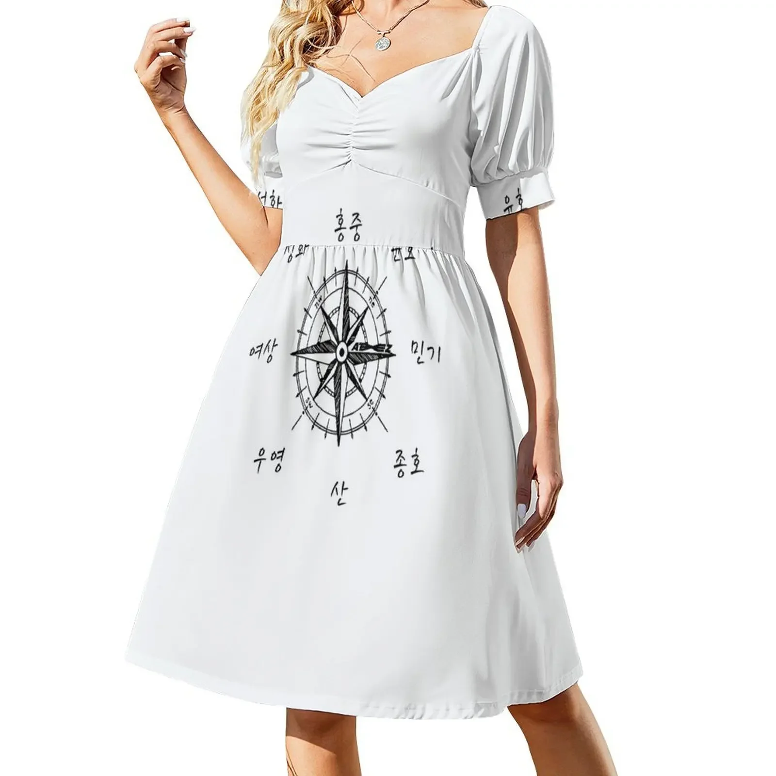

ATEEZ K-POP Short-Sleeved Dress summer outfits for women 2025 birthday dress elegant women's dresses for wedding