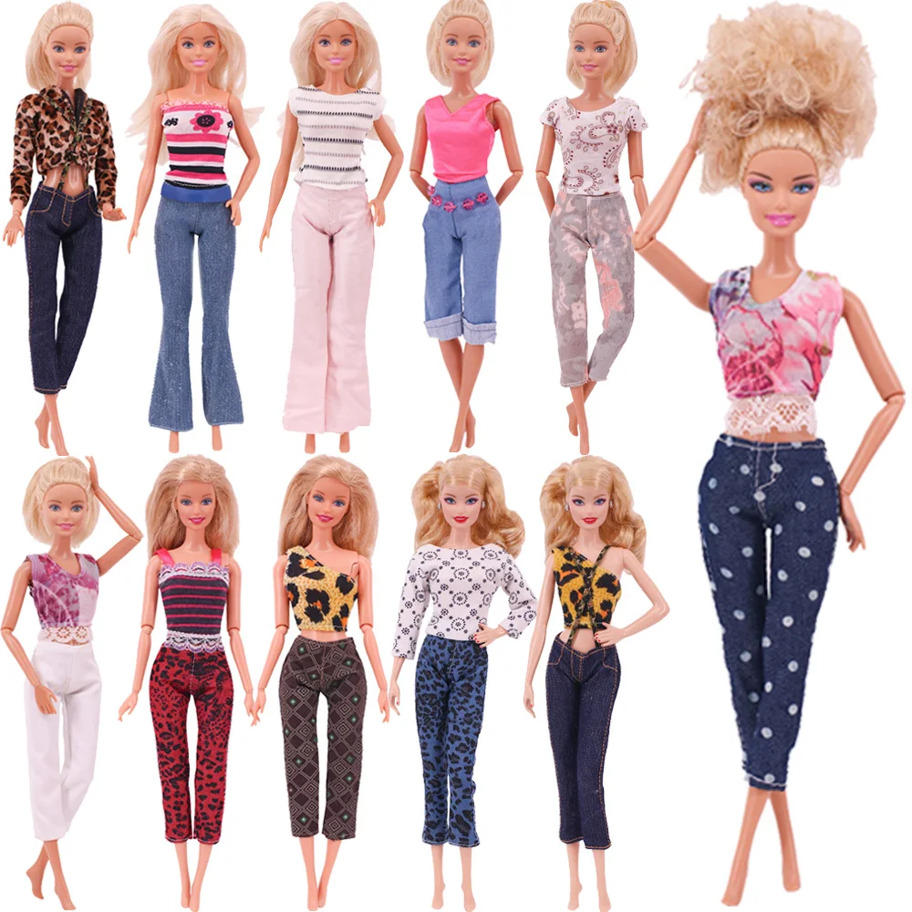 1 Set Barbies Doll Clothes Dress Outfit Casual Wear Shirt Party Skirt For Barbie&1/6 BJD Blythe&30cm Doll Accessories Girl's Toy