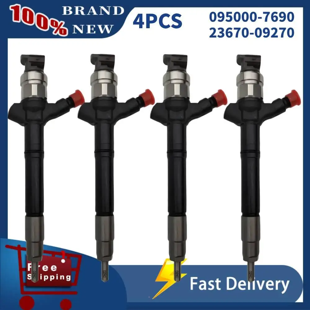 

4PCS Fuel Injector 095000-7690 23670-09270 2367009270 for Toyota 1AD/2AD-FTV Avensis Corolla