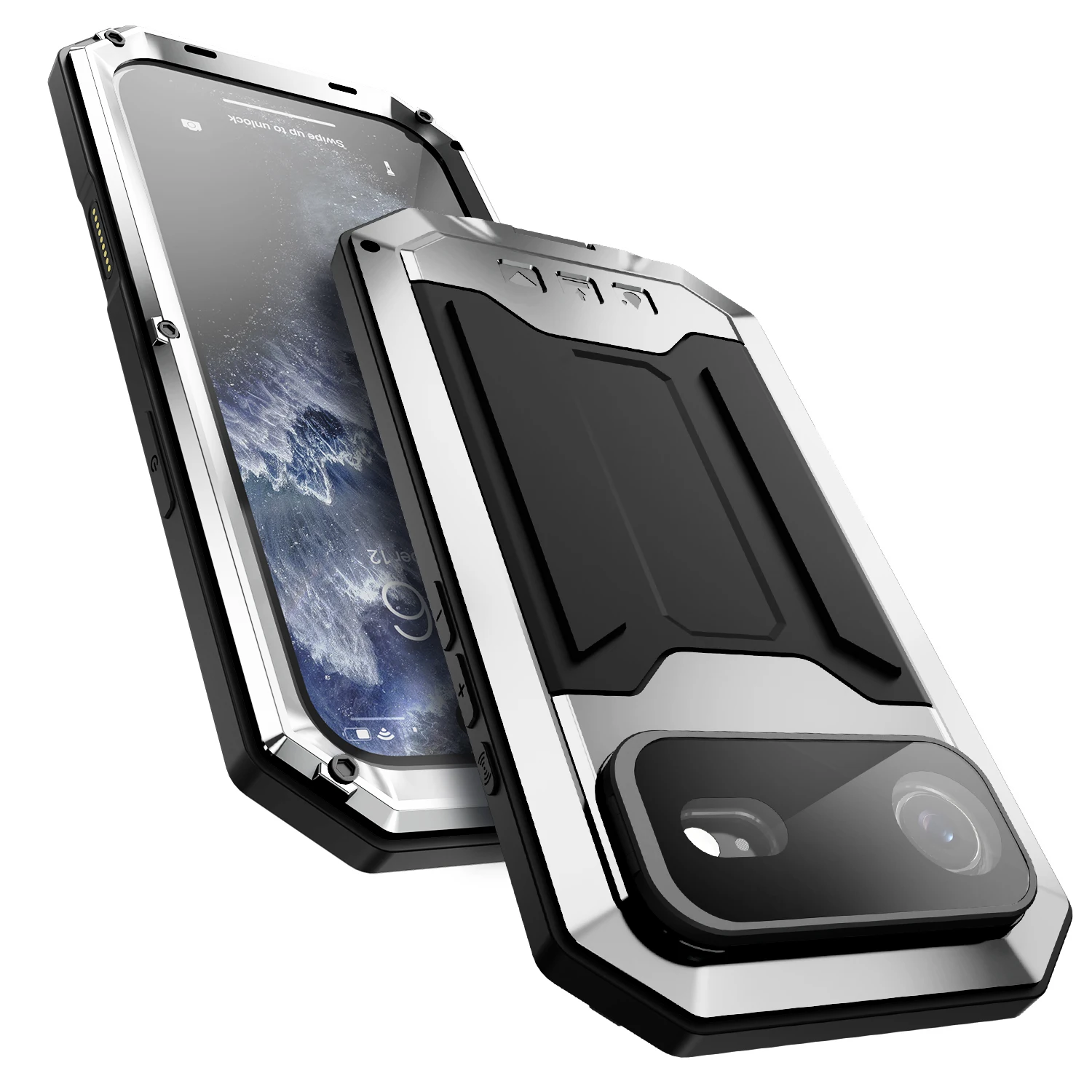 

R-just Heavy Duty Protection Phone Case For Iphone Air 16e 17 16 15 14 Pro Max Shock Resistant Waterproof Dusty-proof Full Cover