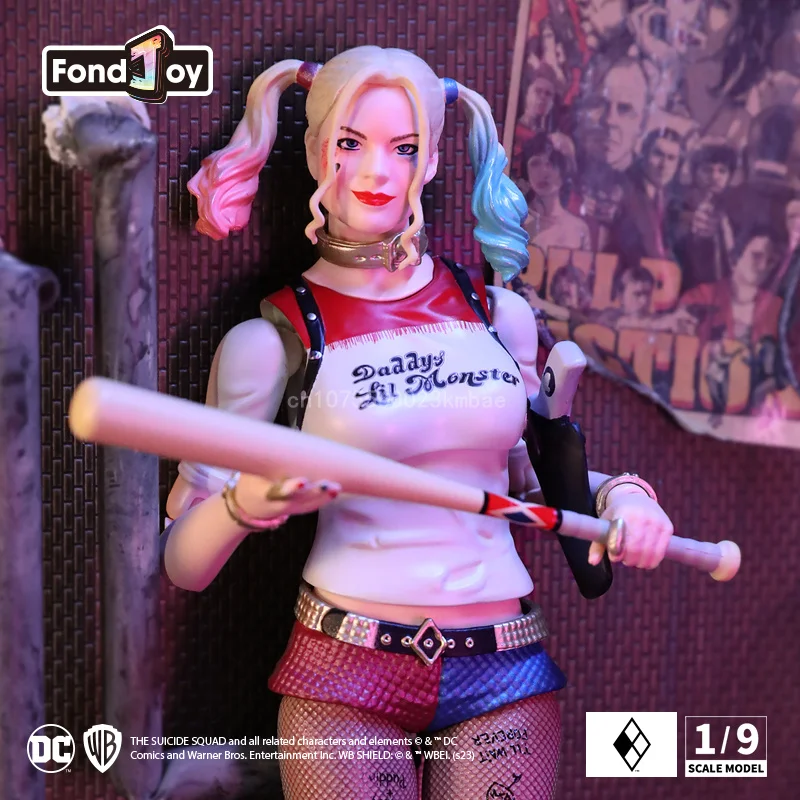 Harley Quinn Figure Fondjoy Original Dc Justice League Anime Figurine 1:9 Scale Movie Peripheral Action Figure Collection Gifts