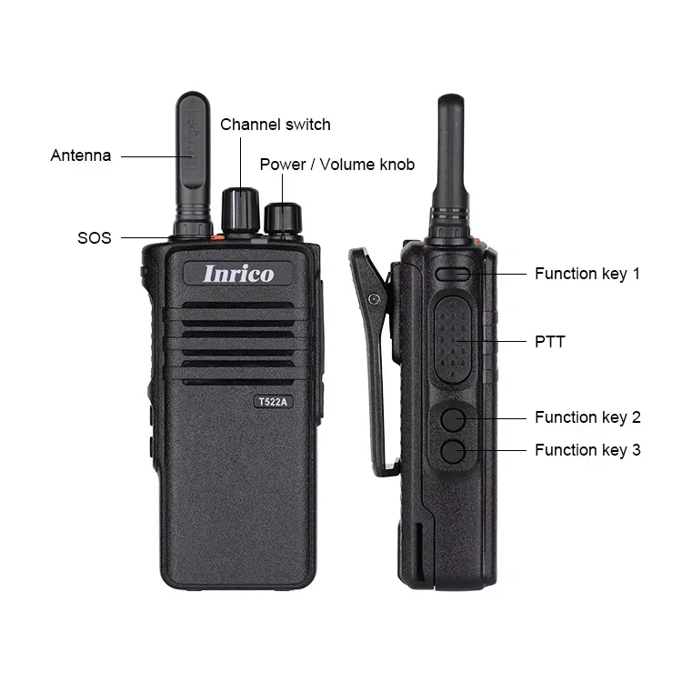 

T522A Android Zello Portable 4G POC Network Radio GPS Blueteeth Rugged Walkie Talkie Radio For Subway