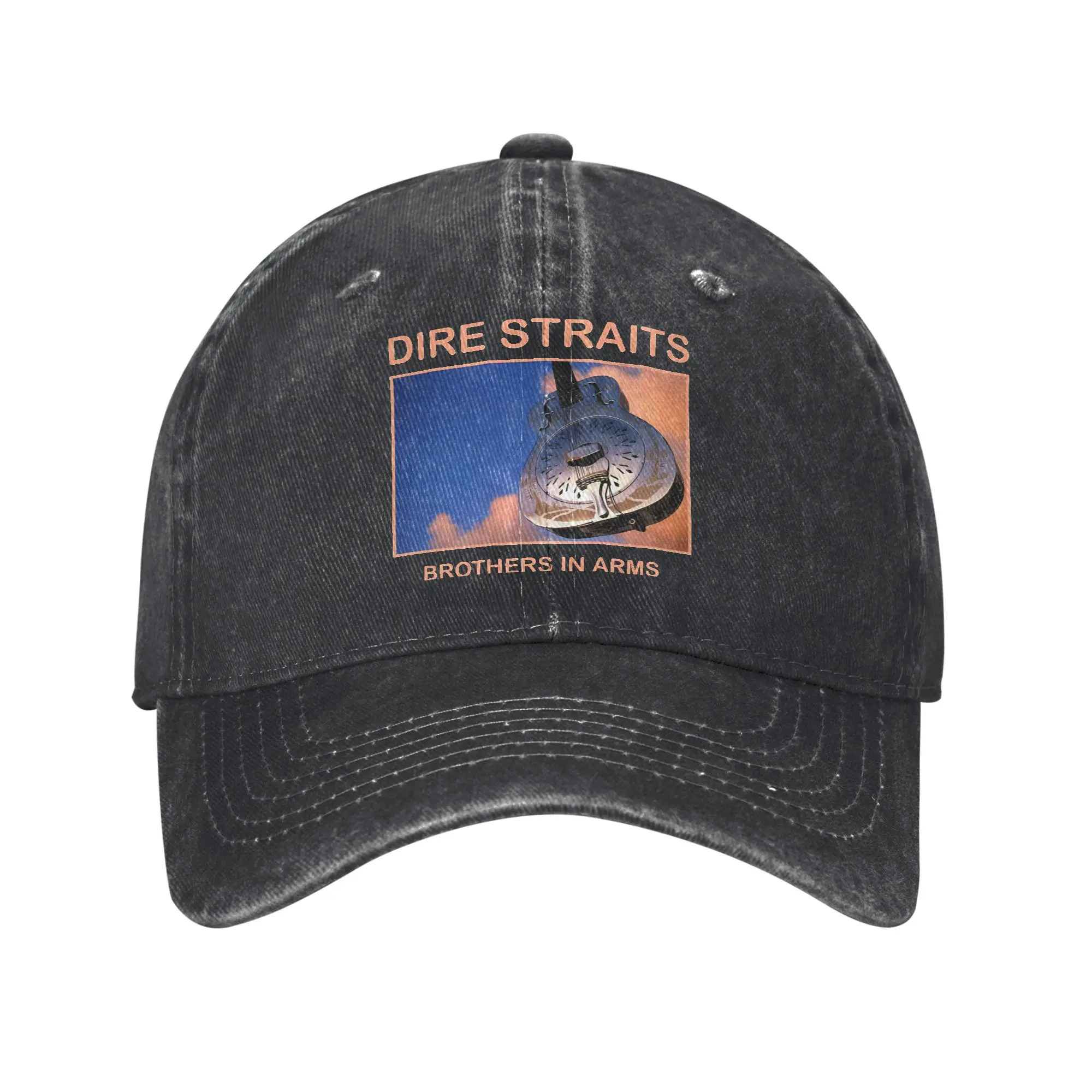Dire Straits Brothers In Arms Guitar Fashion Baseball Cap  Sport Mesh Cap  College Outfit Mesh Cap