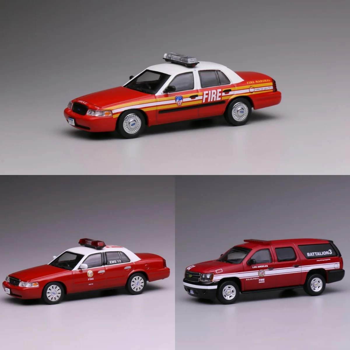 

596 1:64 Crown Saabban Fire Truck Alloy Car Model Collectible Model Car