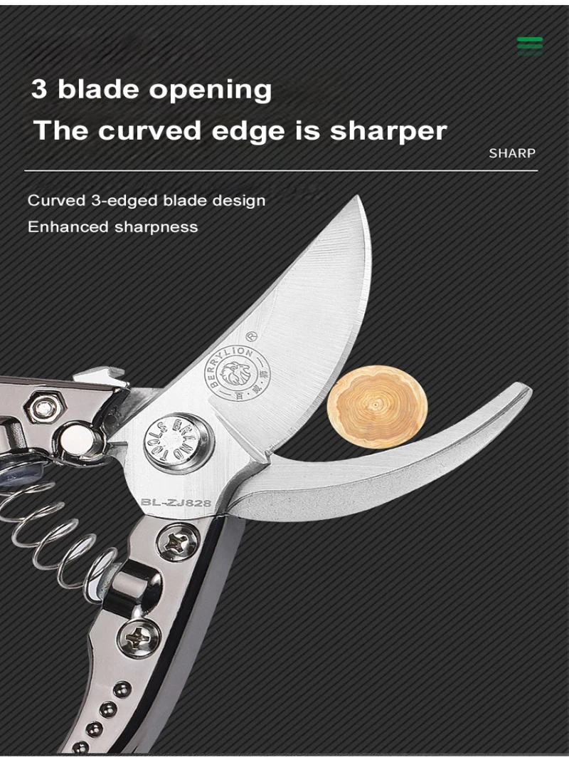 Garden Labor-Saving Fruit Branch Scissors - Multifunctional Pruning Shears, Sharp for Fruit Trees & Flowers, Anti-Slip