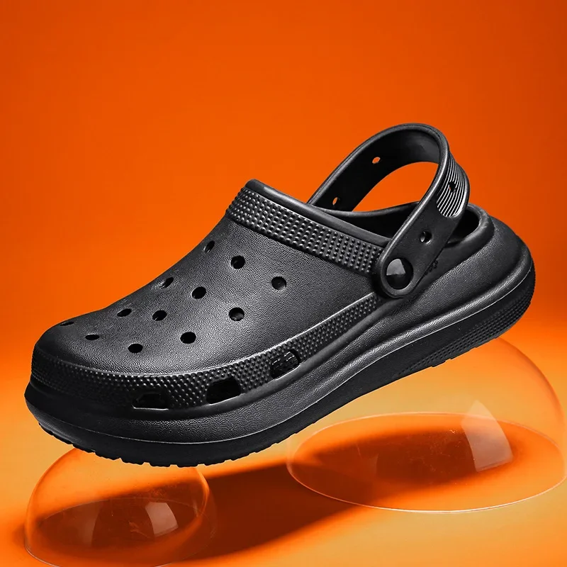 Breathable beach shoes men's home heightening garden shoes men's sandals men