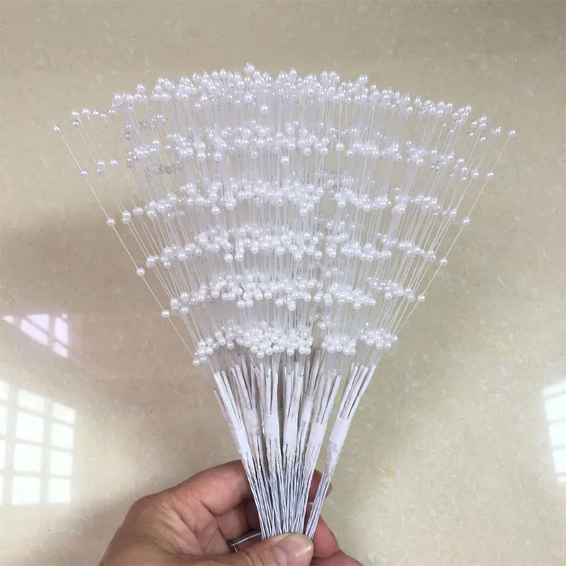 21,5 cm Perlenschnur, Blumenstrauß-Zubehör, künstlicher Blumenstrauß, Perlenschnur für Zuhause, Hochzeit, Party, Dekoration, DIY-Bastelbedarf – Detail 5
