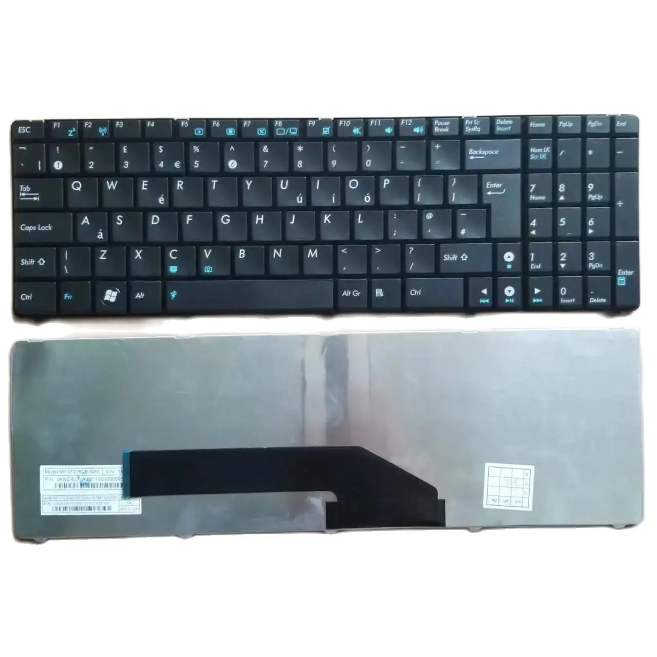 New UK Laptop Keyboard For Asus K50 K60 K50in K61 K50x K50a K50ab K50ij K50id Black MP-07G76GB-5283