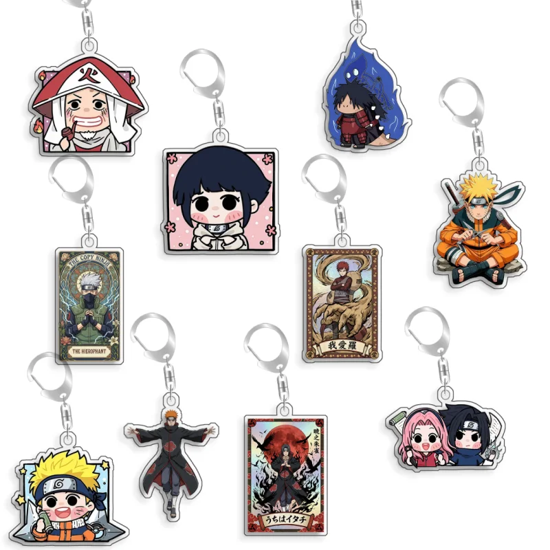 

For Naruto Madara Uchiha Hinata Hyuga Kakashi Hatake Sasuke Uchiha Acrylic Selfmade Cartoon Anime Keychain Pendant Toy Gift 5cm