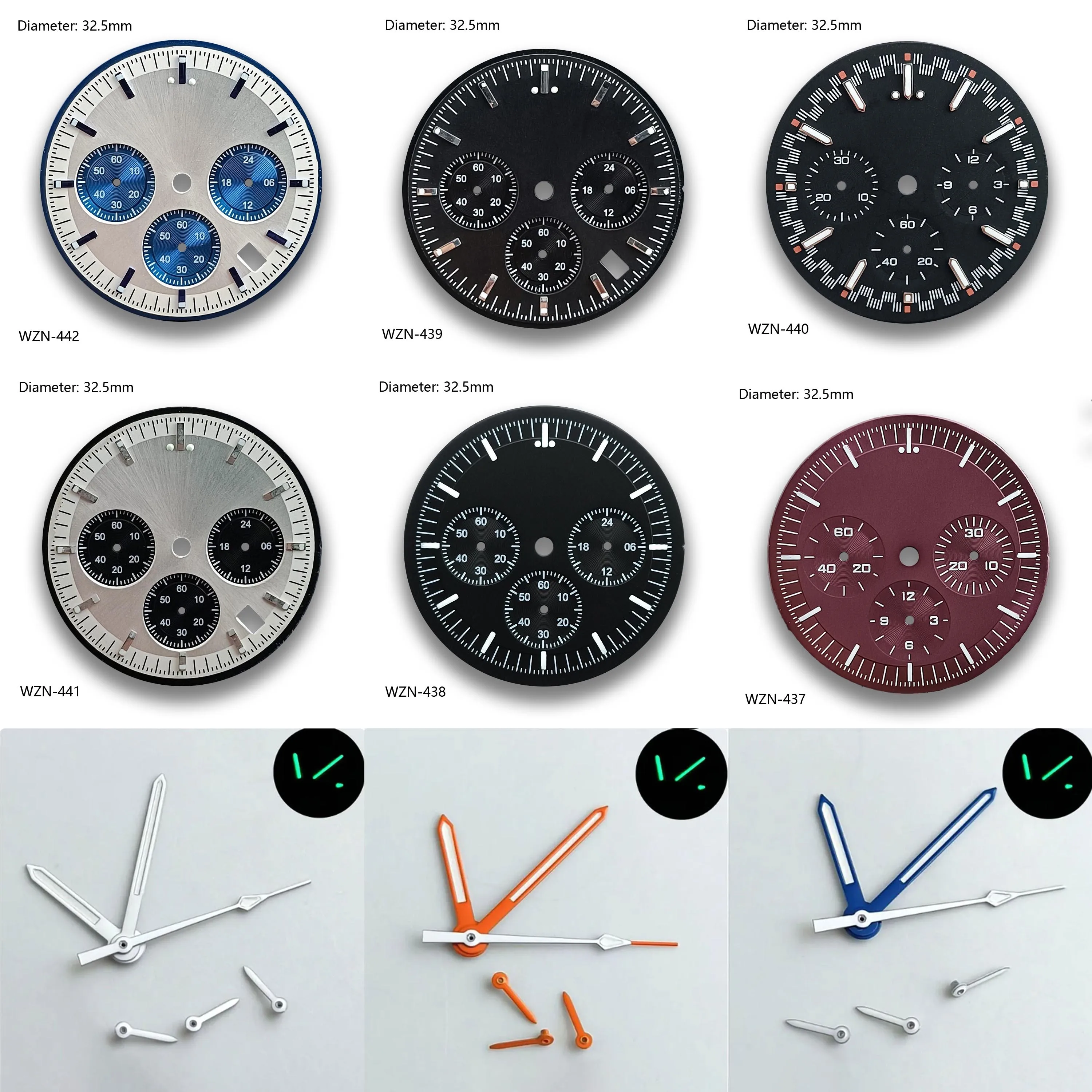 32.5 ملم VK63 Speed--.master Custom S Dial Watch Accessories ساعة مخصصة