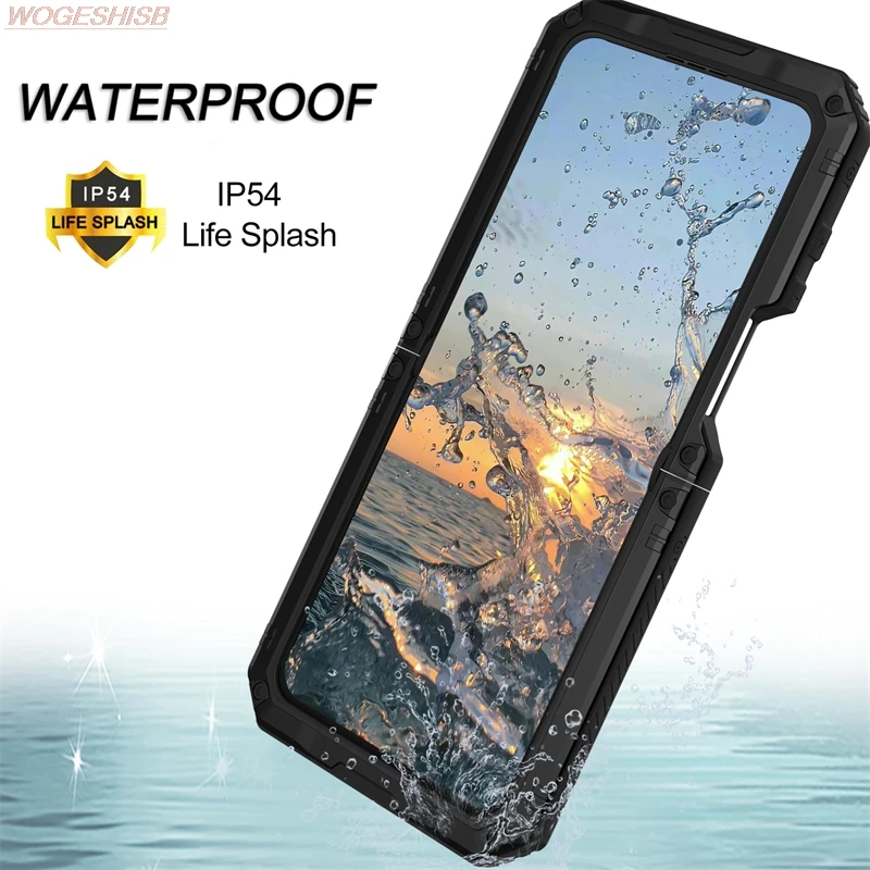 Armor Heavy Duty Protection Phone Case for Samsung Galaxy Z Flip4 360 Shockproof Metal Tank Cover Fundas for Galaxy Z Flip 4