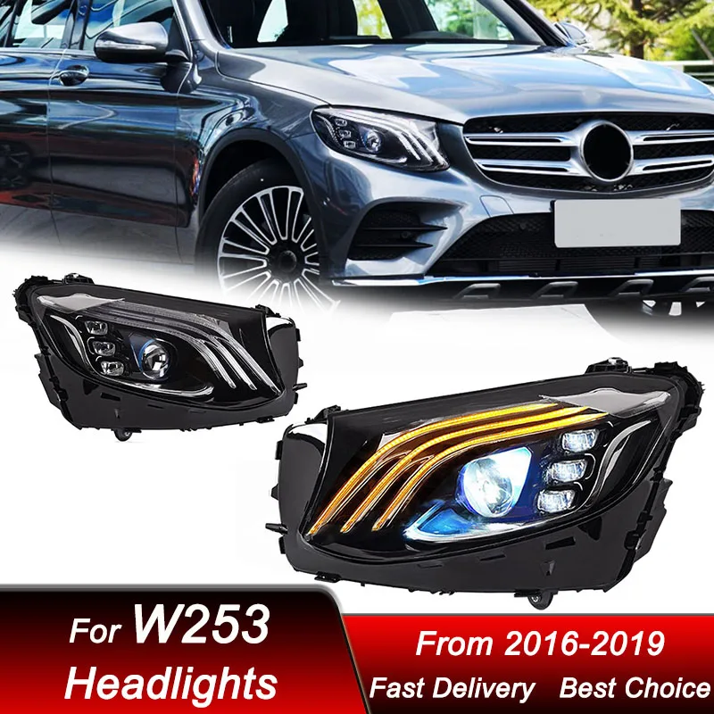 

Car Headlights For Mercedes-Benz GLC W253 2016-2019 to Maybach style LED Auto Headlamp Assembly Projector Lens Accessories Kit