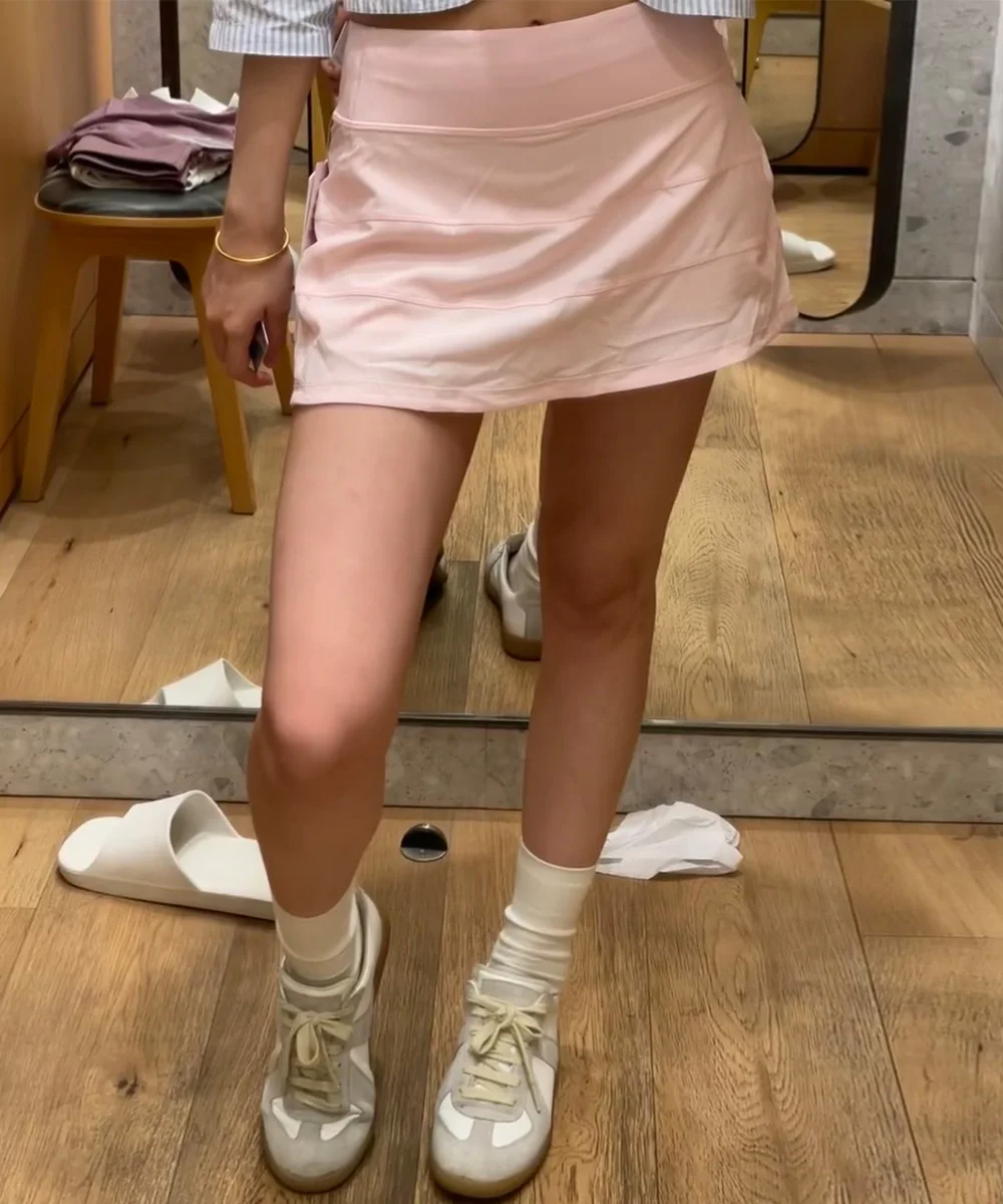Women's Tennis Skirt with Built-in Shorts, Anti-slip Waistband, Side Ball Pockets - Quick Dry Athletic Golf Skort for Running,