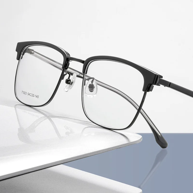 FIRADA Fashion Ultra Light Glasses Retro Comfortable Square Eyewear Plus Size Prescription Eyeglasses Frame For Men Women 71003K
