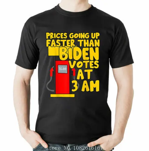 Gas prices are going up faster than Biden votes at 3 am Unisex T shirt wholesale cheap graphic t shirts 2024 streetwear t-shirts