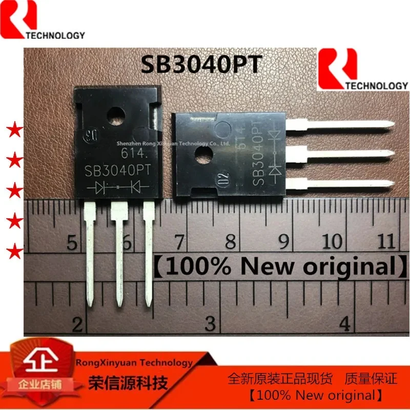 5Pcs/lot  SB3040PT SB3040 TO-3P  SCHOTTKY BARRIER RECTIFIER 40V/30A 100% New Original
