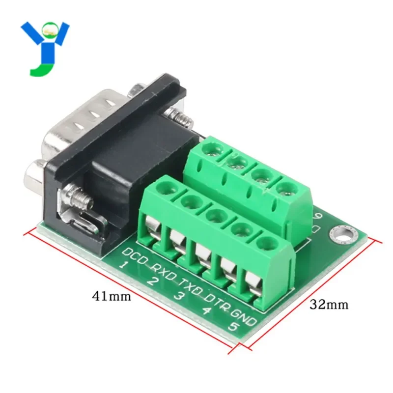 DB9 adapter board RS232 adapter male and female 232 | 485 serial port adapter cable terminal DR9 solder-free serial port