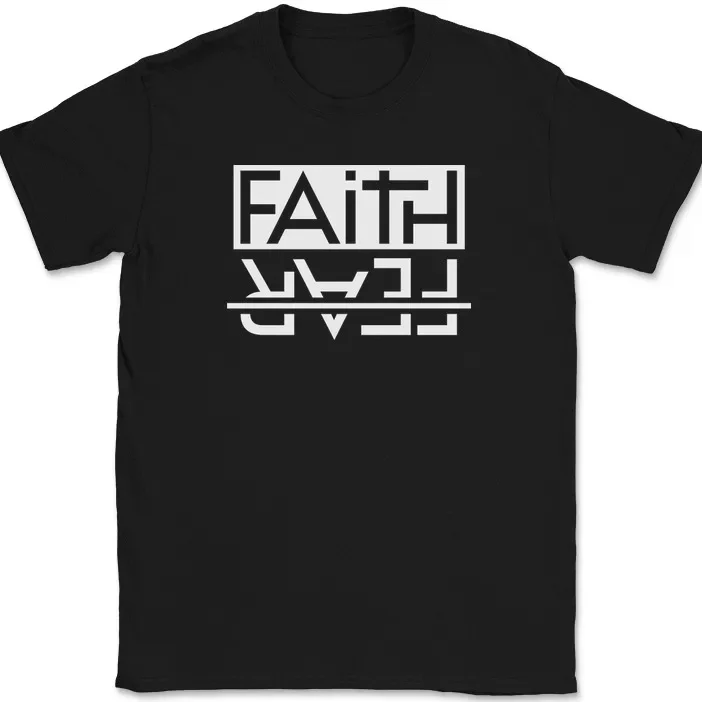 Faith Over Fear T-Shirt Christian Pray Praise Worship Christ God Tee For Men Clothing Women Short Sleeve Tees Vintage 100%Cotton