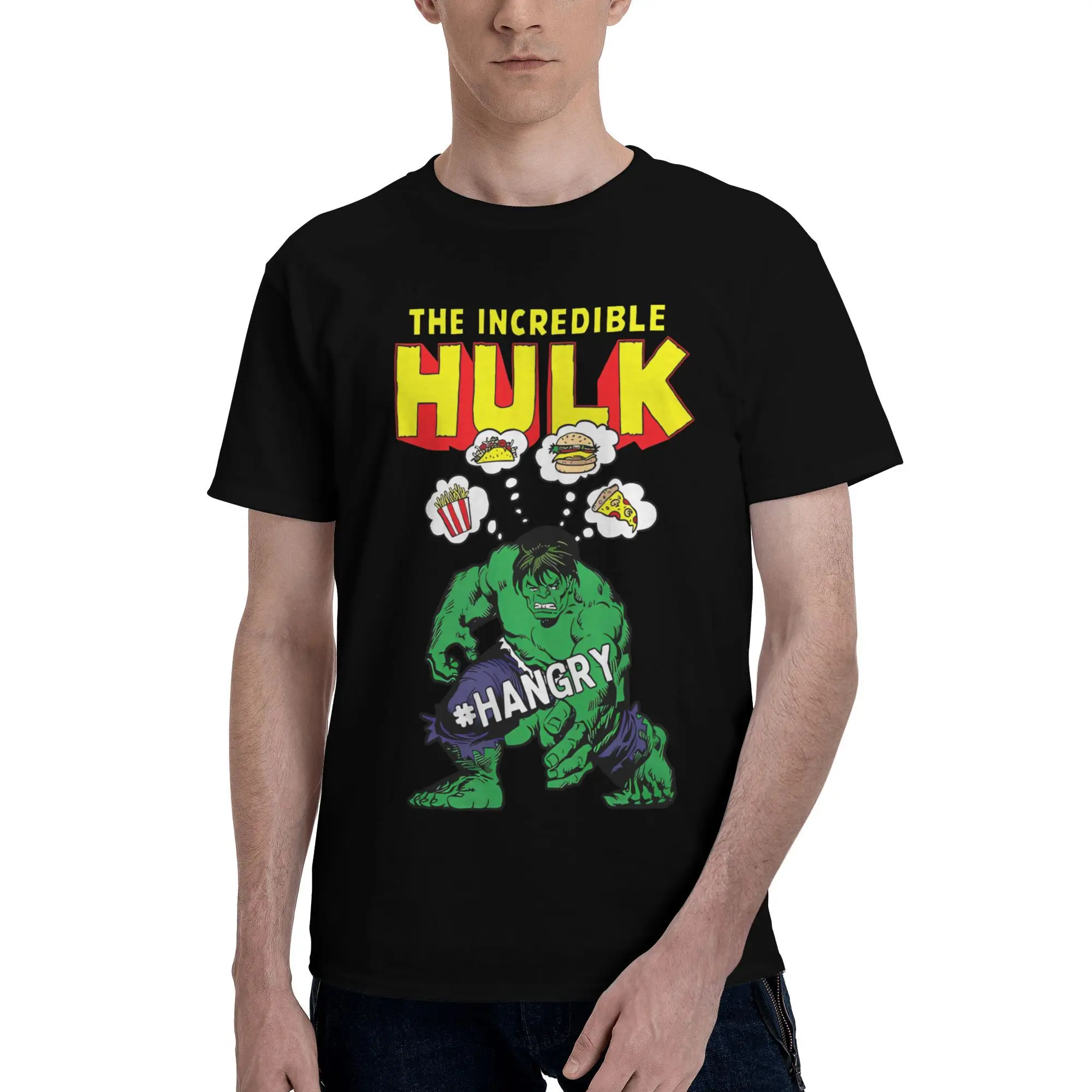 Haikyuu T Shirt Summer The Incredible Hulk Hangry Hip Hop T-Shirts  Cotton Tee Shirt for Men's Y2K Funny DIY Short Sleeve Tops