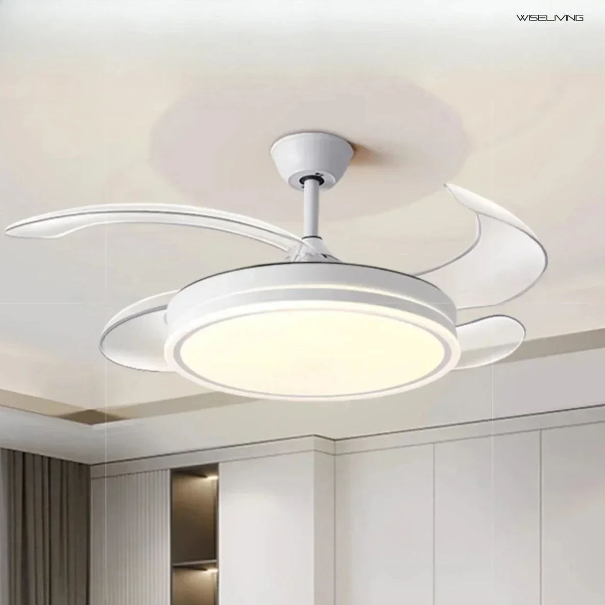 Bohemian invisible fan lamp ceiling fan lamp ceiling home living room dining room bedroom electric fan chandelier.