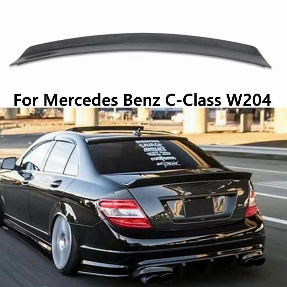 For Mercedes-Benz C-Class W204 4Door ID Style Carbon Fiber Rear Spoiler Trunk Wing 2007 2008 2009 2010 2011 2012 2013 2014