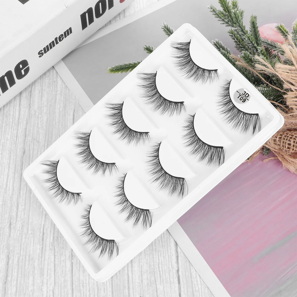 

Thick False Eyelashes Soft Natural Fiber Lashes For Party Wedding Daily Wear Long Makeup Eyelash Extension Fake Lashes