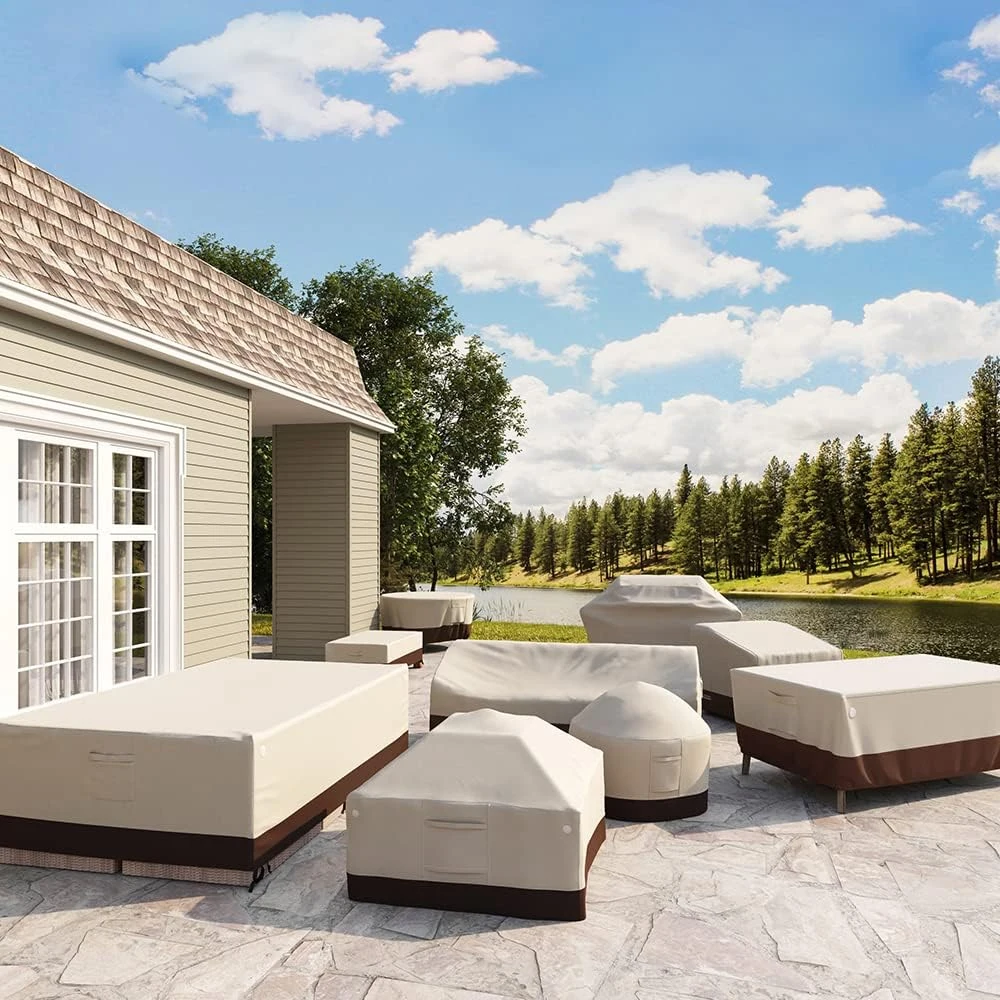 420D الثقيلة أكسفورد النسيج مجموعة أثاث الفناء غطاء مقاوم للماء وغطاء مقاوم للطقس للأثاث في الهواء الطلق #2