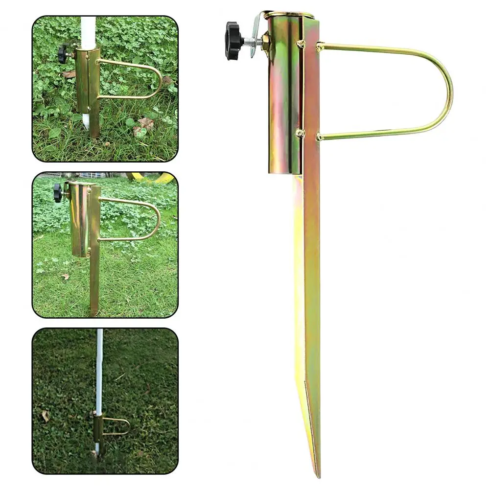 Corrosion-resistant Sand Anchor Durable Color-plated Zinc Iron Umbrella Stand for 28-32mm Pole Diameter Beach Umbrella