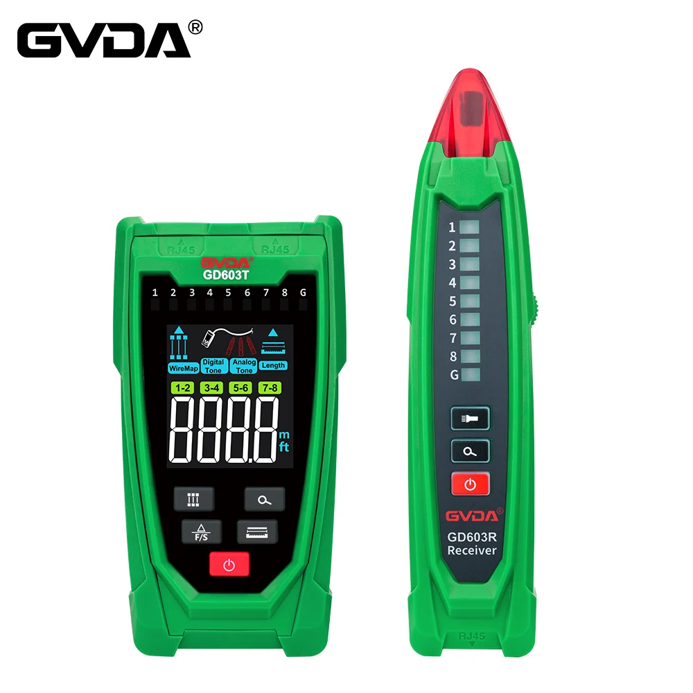 GVDA Multifunctional Network Cable Tester LAN Telephone Wire Tracer Diagnose Tone Tracer Cable Detector Line Finder Wire Tracker