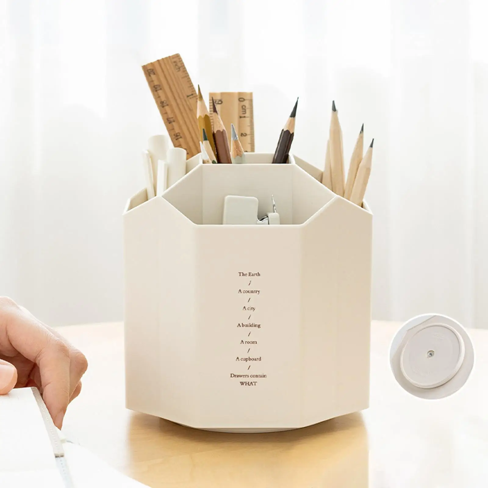 Creative Pen Holder Stationary Box Makeup Holder for School Desktop Teacher