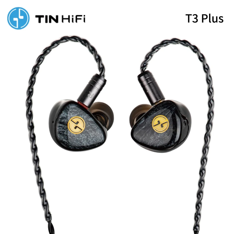 

TINHIFI T3 Plus Earphones in-Ear HiFi Wired Headphones High Quality 10mm Dynamic Earbuds 3D Printed Ergonomic Design Headset