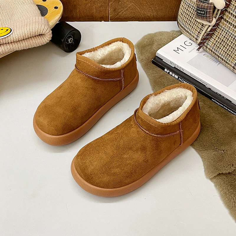 2026 New Winter Fashion Low-cut Warm Comfortable Boots Women Fashion Short Shoes Warm Boots Ladies Leisure Trend Snow Boots