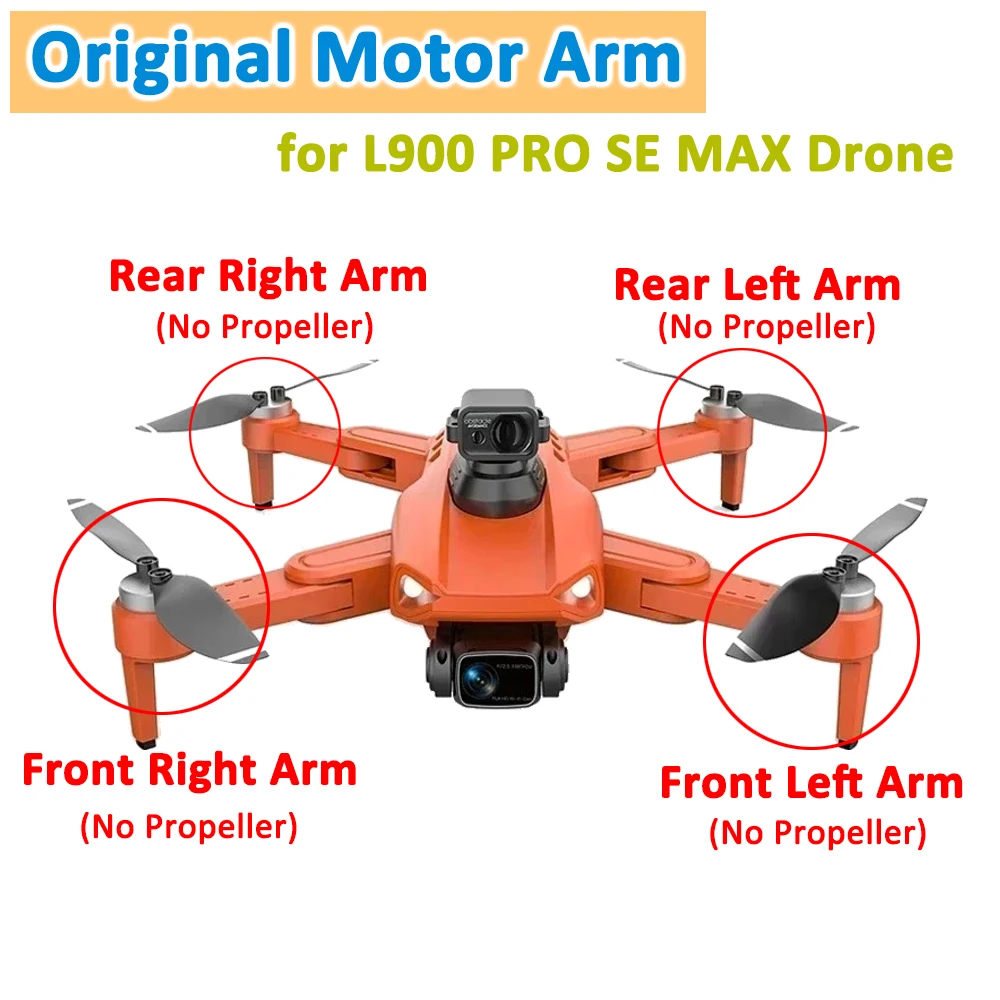 Oryginalne ramię L900 PRO SE MAX z bezszczotkowym silnikiem RC Drone Motor Arm Część zamienna Przednie / tylne ramię silnika Akcesoria do