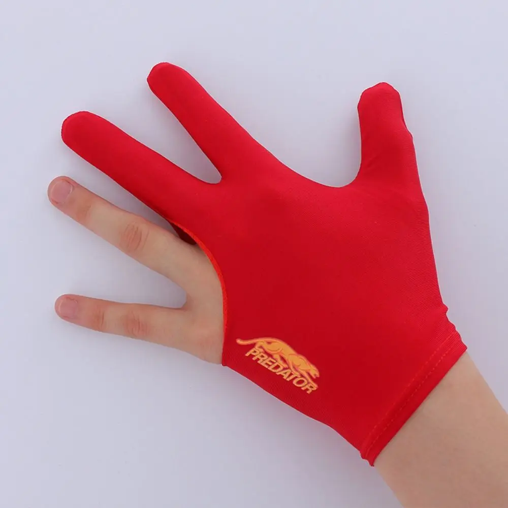 

New Spandex Billiards Gloves Three Finger Open Non Slip Three Finger Gloves Breathable Elastic Snooker Gloves Men Women