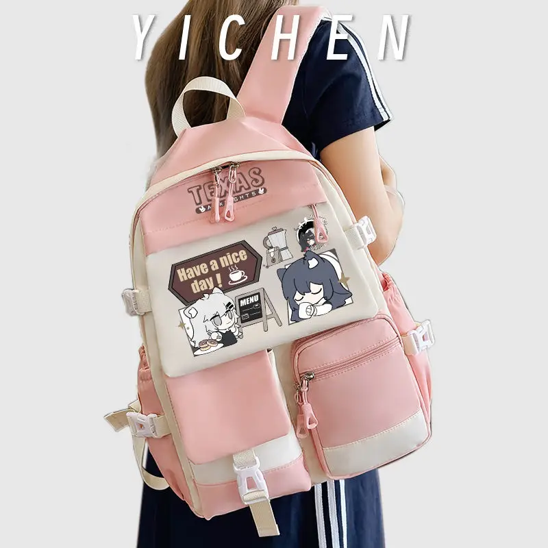 Arknights Anime Boys Girls, Elementary Grades 1-6, Lightweight And Large Capacity Backpack For Middle School Students